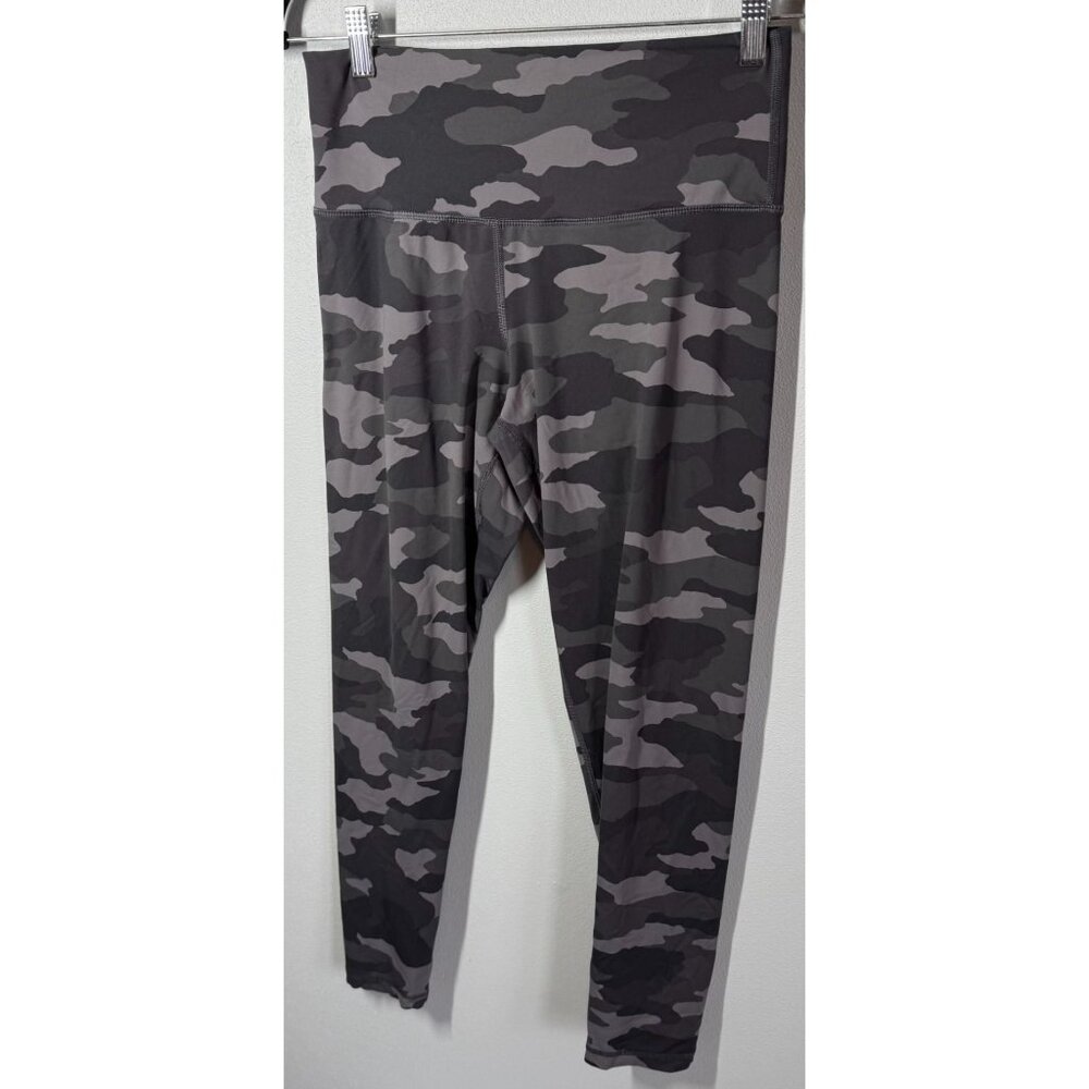 Aerie Womens Gray Camouflauge Full Length Leggings Size Large Athletic Yoga Run